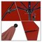 California Umbrella 9' Black Aluminum Market Patio Umbrella, Olefin Red 194061335598 - alternate 2